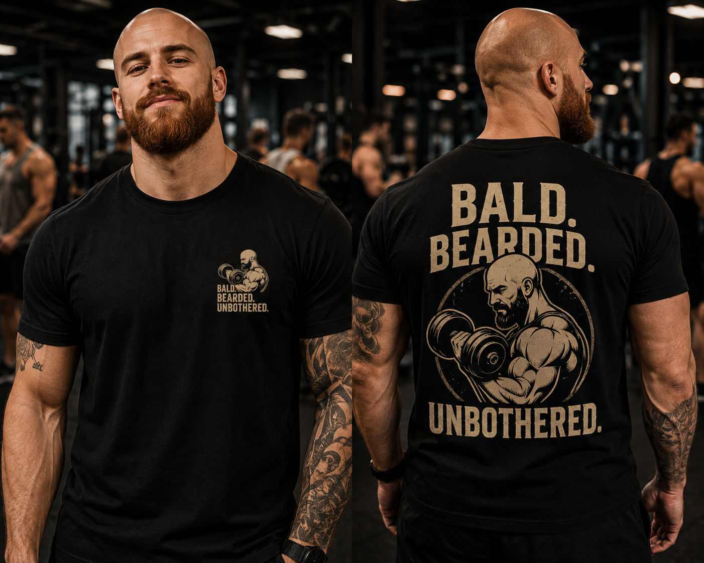 BALD. BEARDED. UNBOTHERED. 💪
